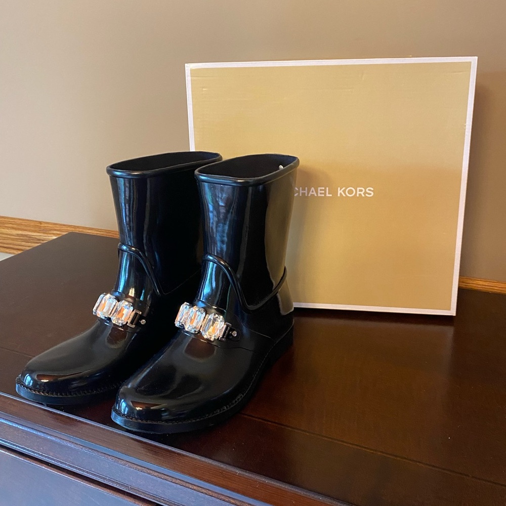 Michael Kors Black Rain Boots